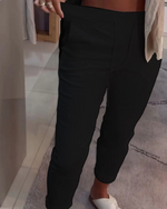 Pantalones anchos con ajuste elástico para mujer