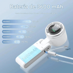 Ventilador turbo portátil de 5 velocidades y batería recargable de 4000 mAh