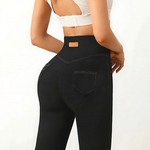 Pantalón Elástico Ajustado Tiro Alto con Bolsillo Trasero®